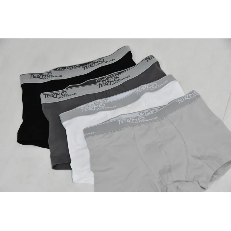 Pánske boxerky bavlnené SET - balenie 4ks - L, MIX (čierna, biela, sivá, modrá alebo antracit)