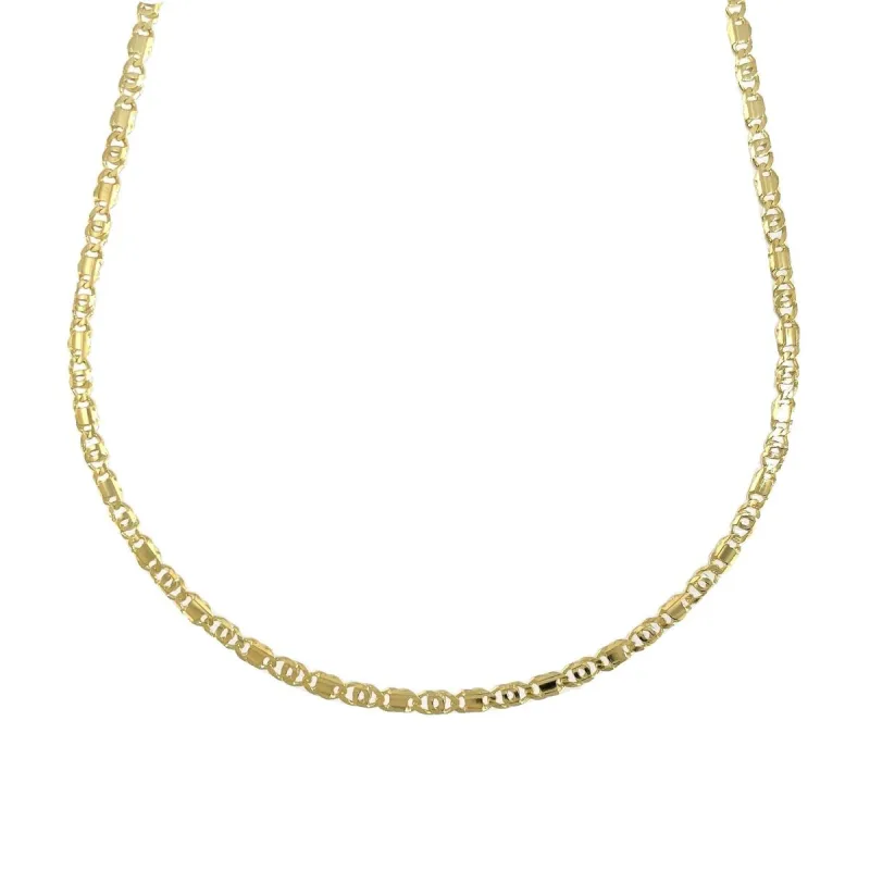 Strieborná pozlátená retiazka zdobená žiletka dĺžka retiazky 42cm