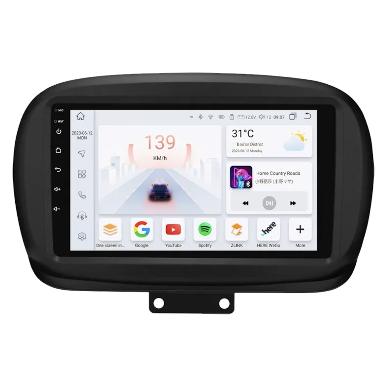 HIZPO KXFT500X91 Autorádio 9" Android pro Fiat 500X Model: S9006 (6+64GB) CHR1686