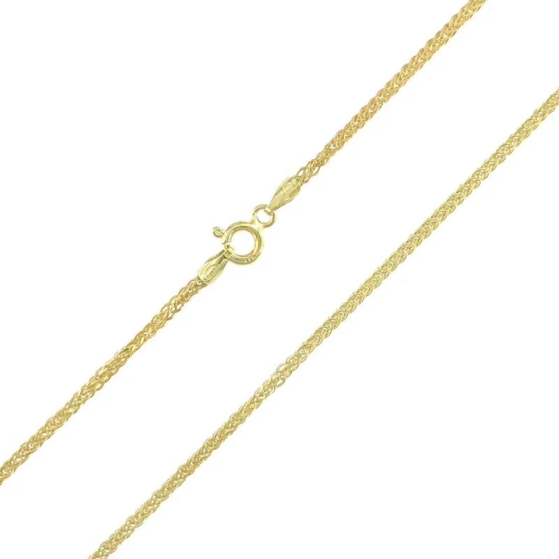 Strieborná pozlátená retiazka spiga square dĺžka retiazky 42cm