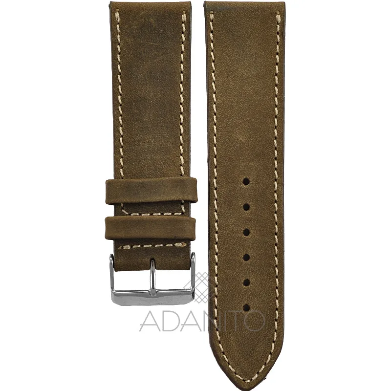 Predĺžený kožený remienok na hodinky 26 mm hnedý ADANITO 103AL2EW26