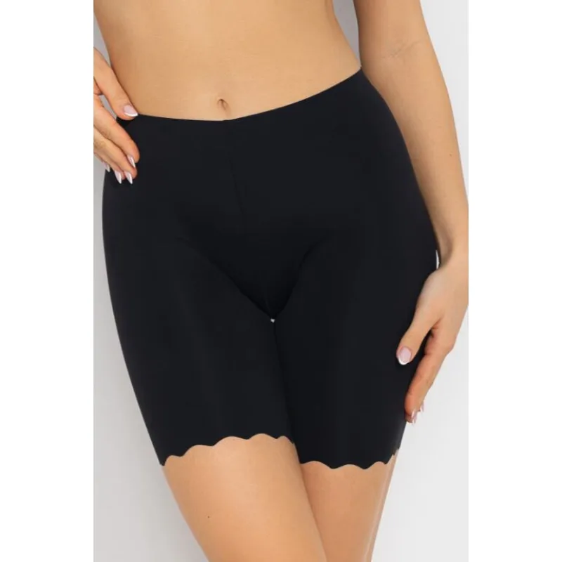 Sťahovacie predĺžené bezšvové nohavičky Feel Good Bermuda čierne S