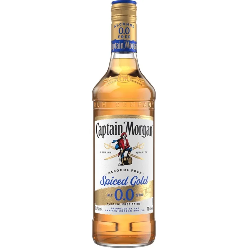 Captain Morgan Spiced Gold Alcohol Free 0.0% 0.7 L (čistá fľaša)