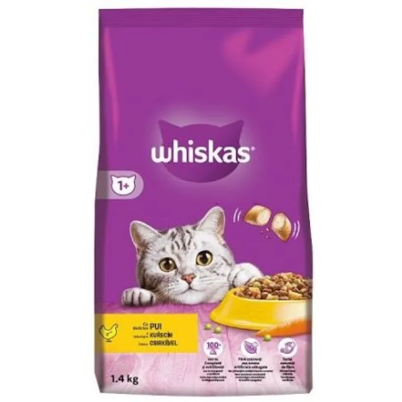 Whiskas Adult s kuracím mäsom 1,4 kg