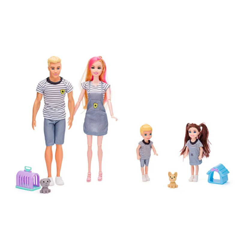 Woody Panenky Rodina s mazlíčky, 30cm