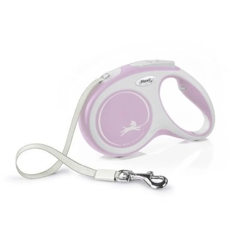 Vodítko Flexi New Comfort XS páska 3 m (do 12 kg) svetlo ružová