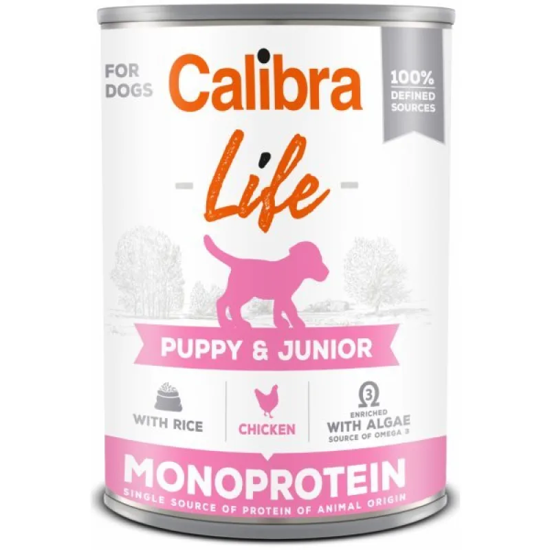 Calibra KONZERVA dog Puppy & Junior Life Chicken & Rice 6 x 400g