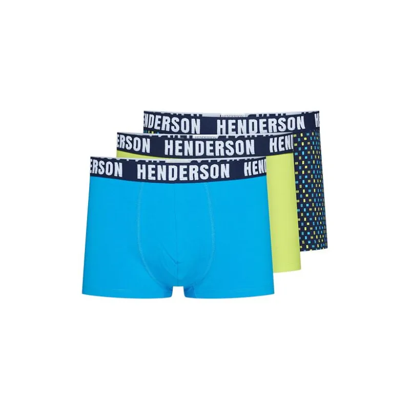 Pánske boxerky Henderson Jet modré, zelené a farebné, 3pack XXL