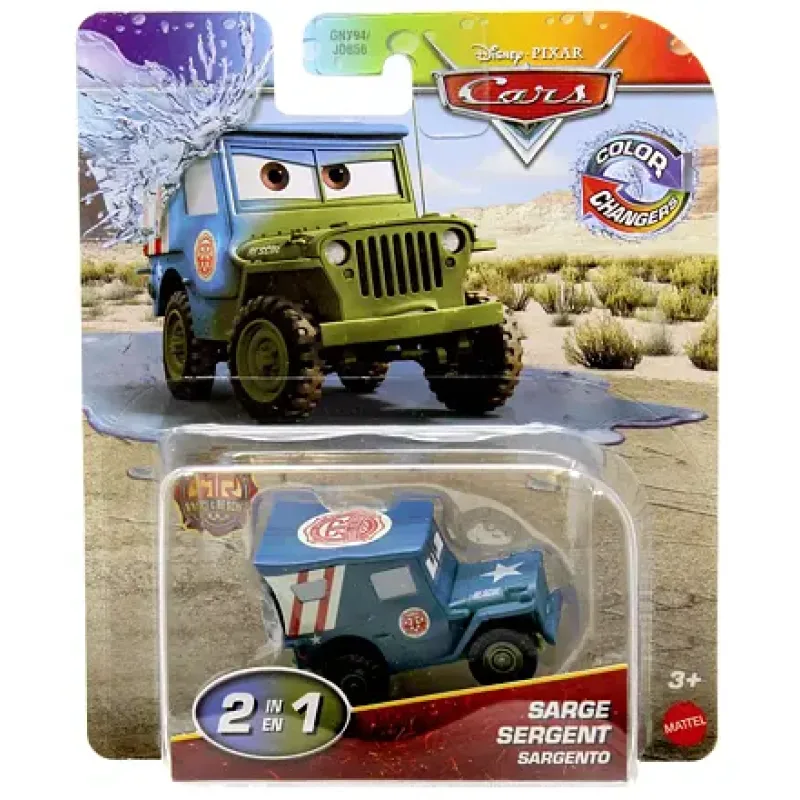 Mattel Sarge – autíčko Cars měnící barvu
