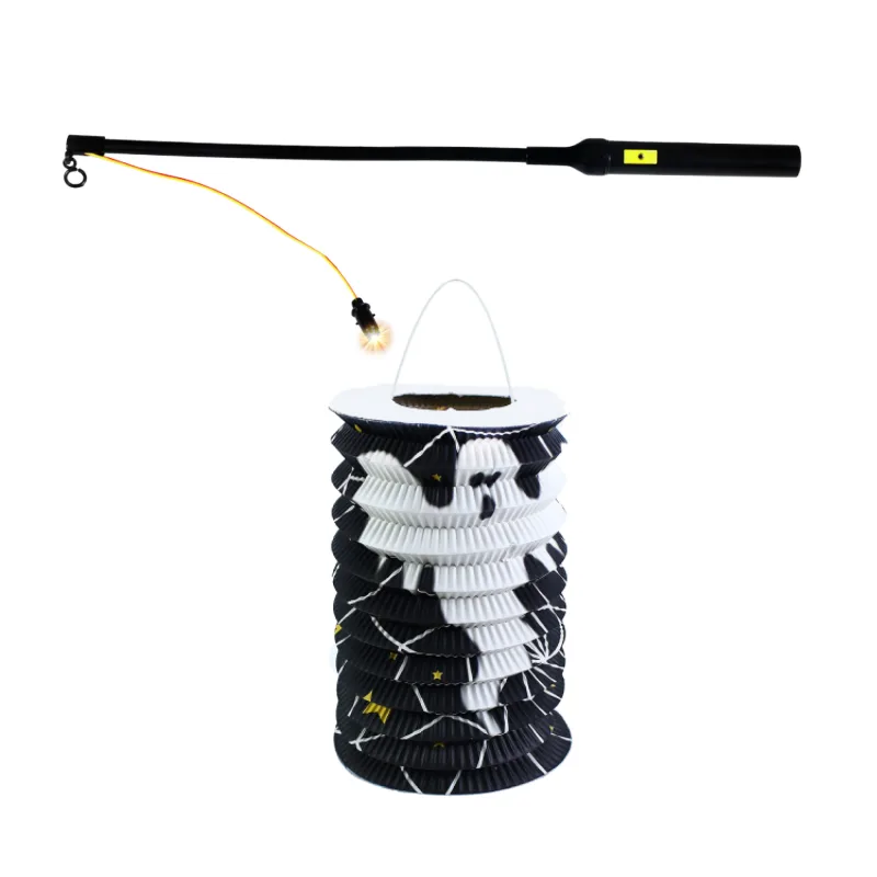 Rappa Lampion Halloween 15 cm so svietiacou paličkou 40 cm