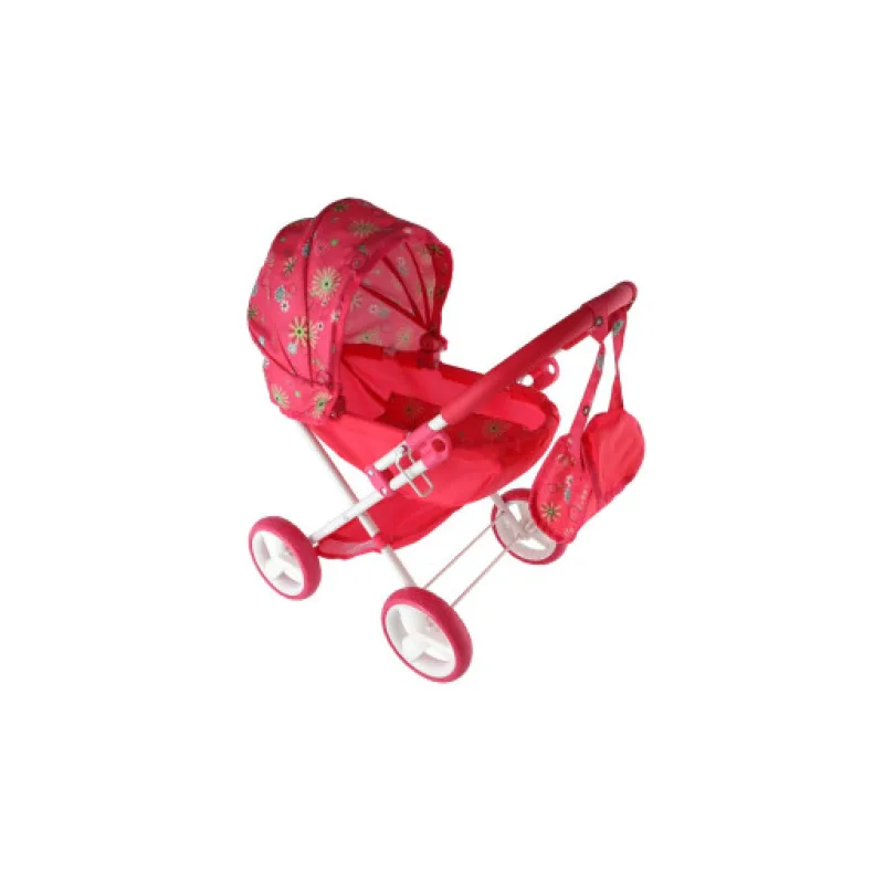 Teddies Kočárek pro panenky hluboký látkový 58x35x60cm