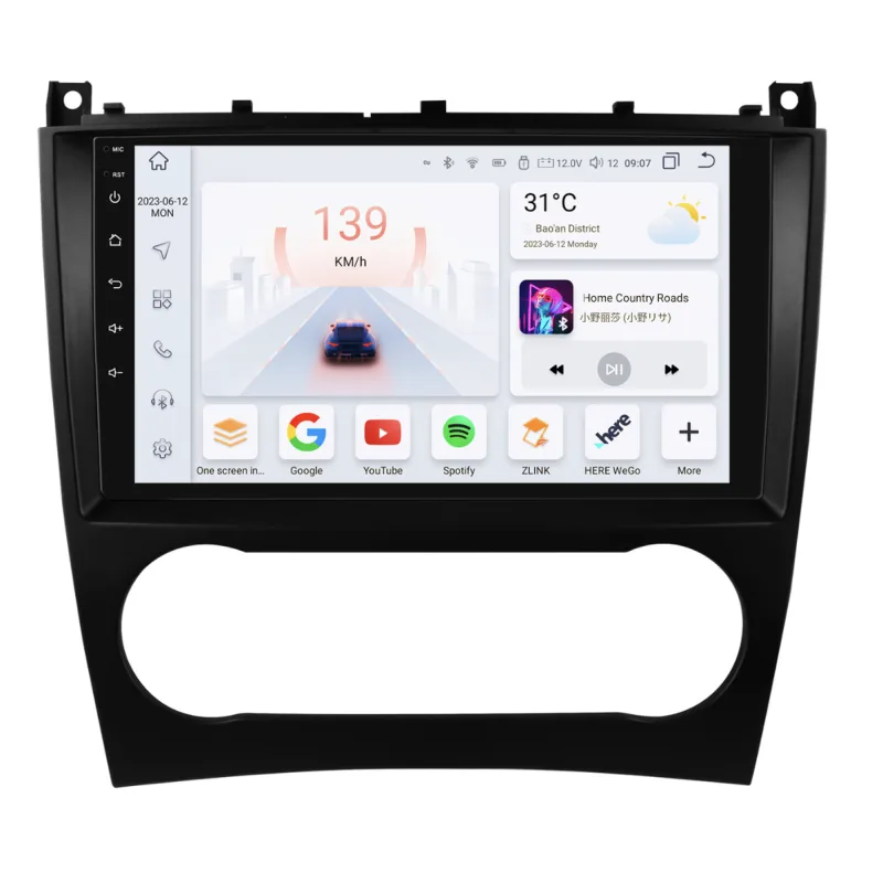 HIZPO KXBZW203 Autorádio 9" Android 13 pro Mercedes W203, W209 Model: S9004 (4+32GB) CHR3061