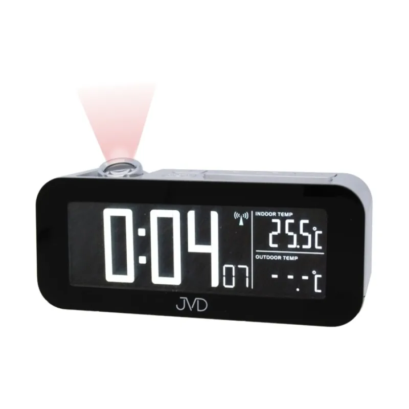 Rádiem řízený svítící budík s projekcí JVD RB93