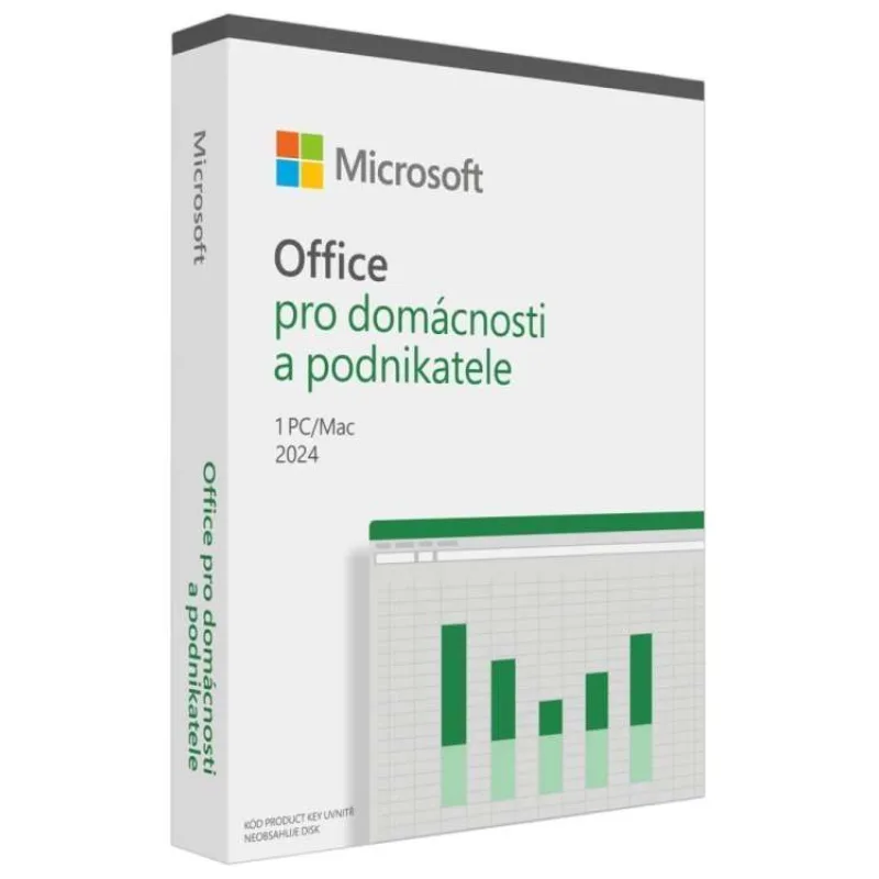 5 ks Microsoft Office pro domácnosti a podnikatele 2024 Czech Medialess + 1000 Kč Pluxee (EP2-06651G1)