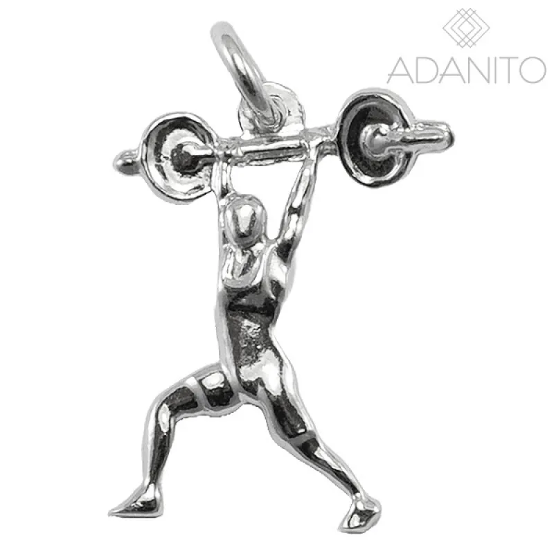 Strieborný prívesok kulturista ADANITO SSP024943