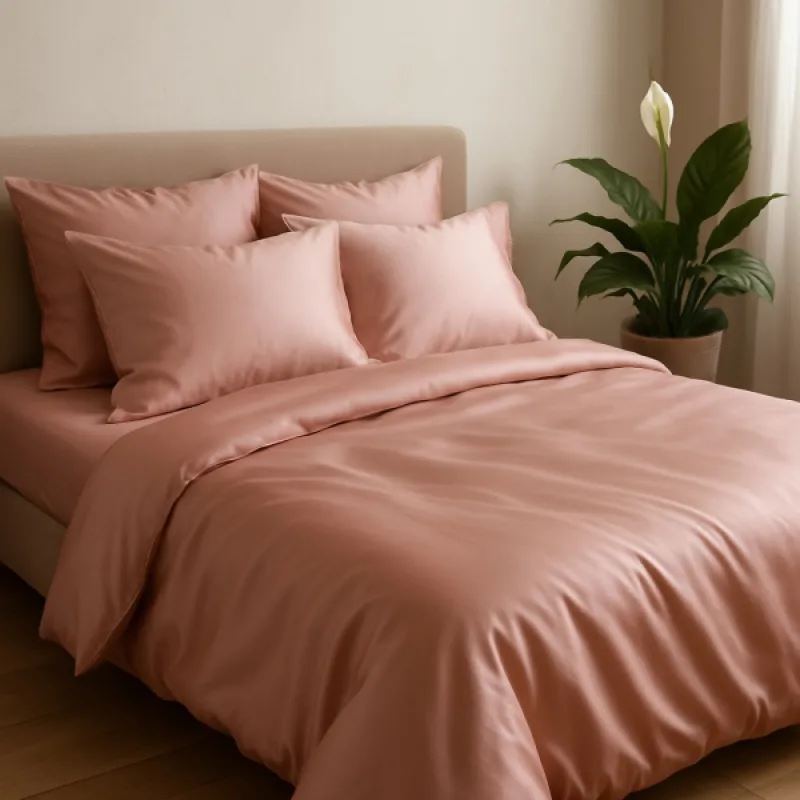 Nopala hedvábný povlak na přikrývku barva růžová, rozměr 135x200