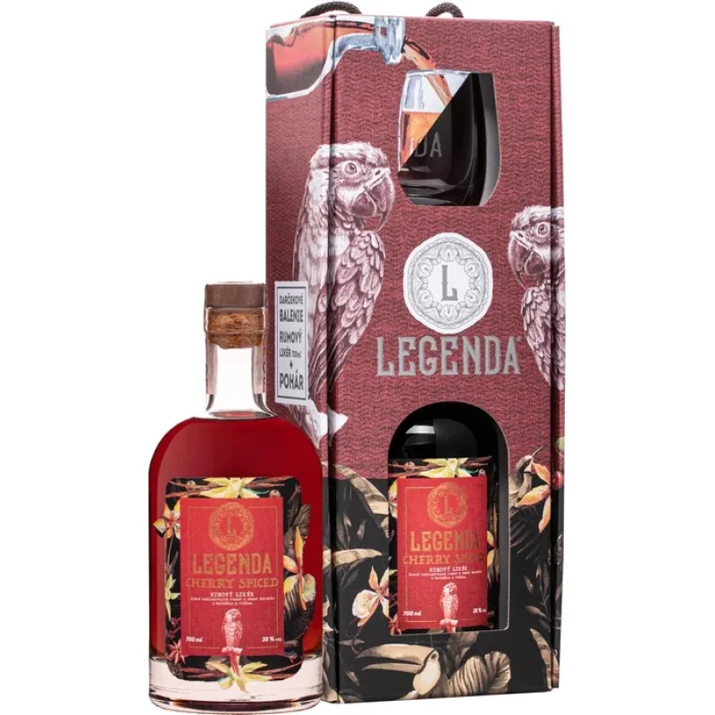 Legenda Cherry Spiced 35% 0,7 l (darčekové balenie 1 pohár)