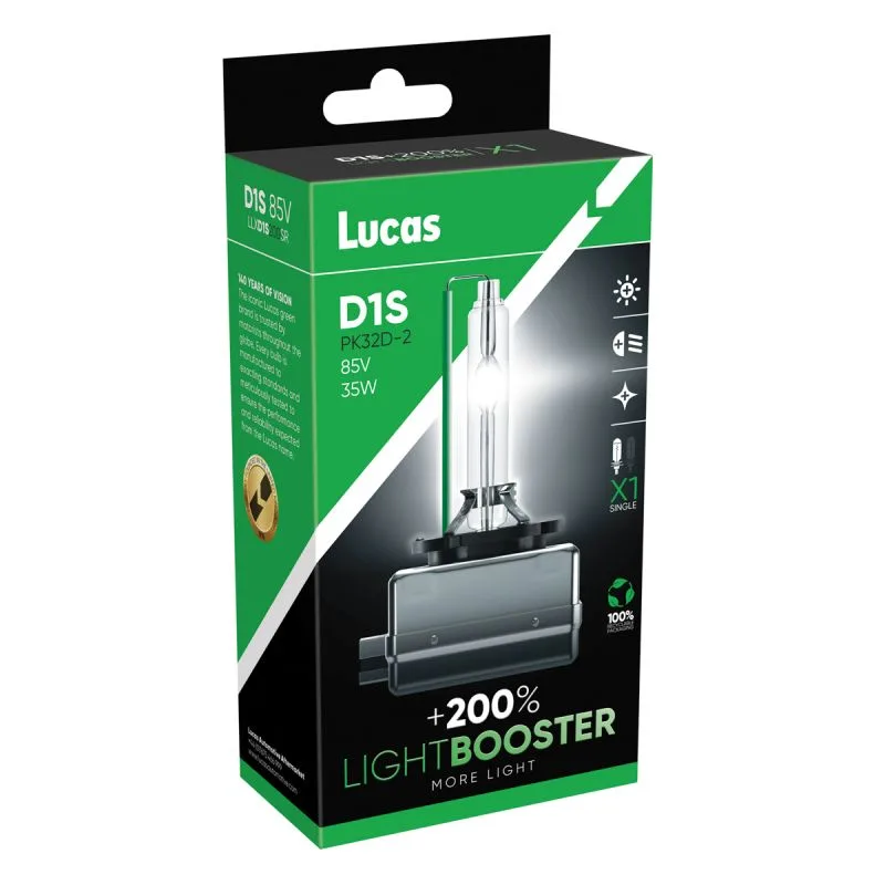 LUCAS D1S Xenonová výbojka – 35W, 5000K +200%