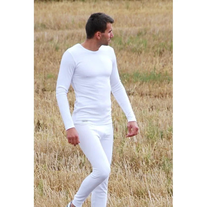 Pánska termo súprava TERMO Bamboo White - biela, M