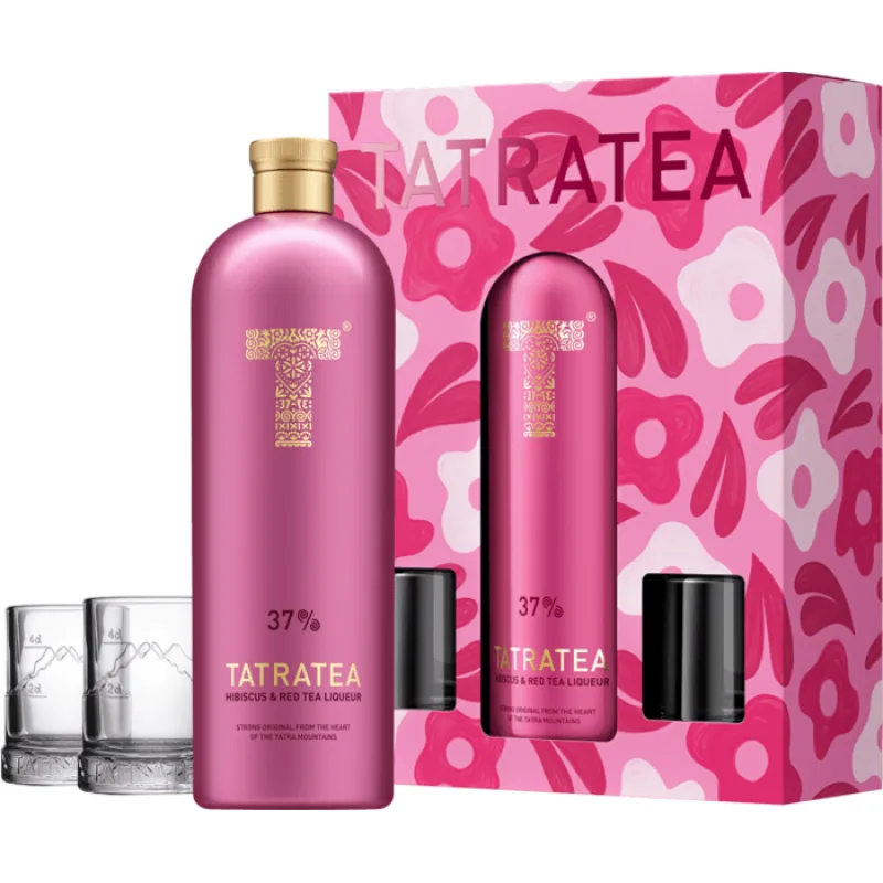 Tatratea Hibiscus & Red 2025 37% 0,7 l (darčekové balenie 2 poháre)