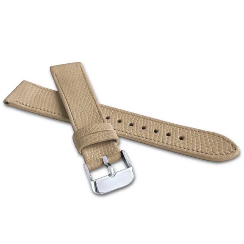 Béžový kožený remienok LIZARD z luxusnej kože TOP GRAIN - 14 MINET LSAFF14