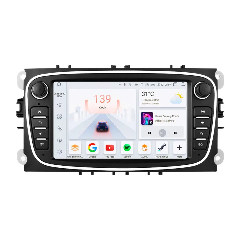 HIZPO 09FOCUS7001 Autorádio 7“ Android 13 Ford Focus, Mondeo, S-Max, Galaxy, Kuga Barva rámečku: Černá, Model: 6S09FOCUS7001 (6+64GB) CHR6S09FOCUS7001