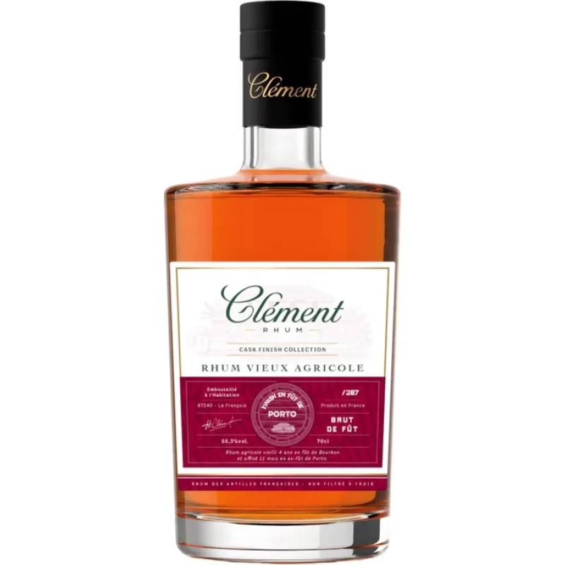 Clément Rhum Vieux Agricole Porto 55,3% 0,7 l (čistá fľaša)