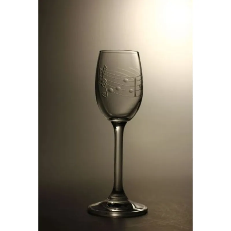 DaMirs Sada 6 skleniček na likér - noty (65ml)