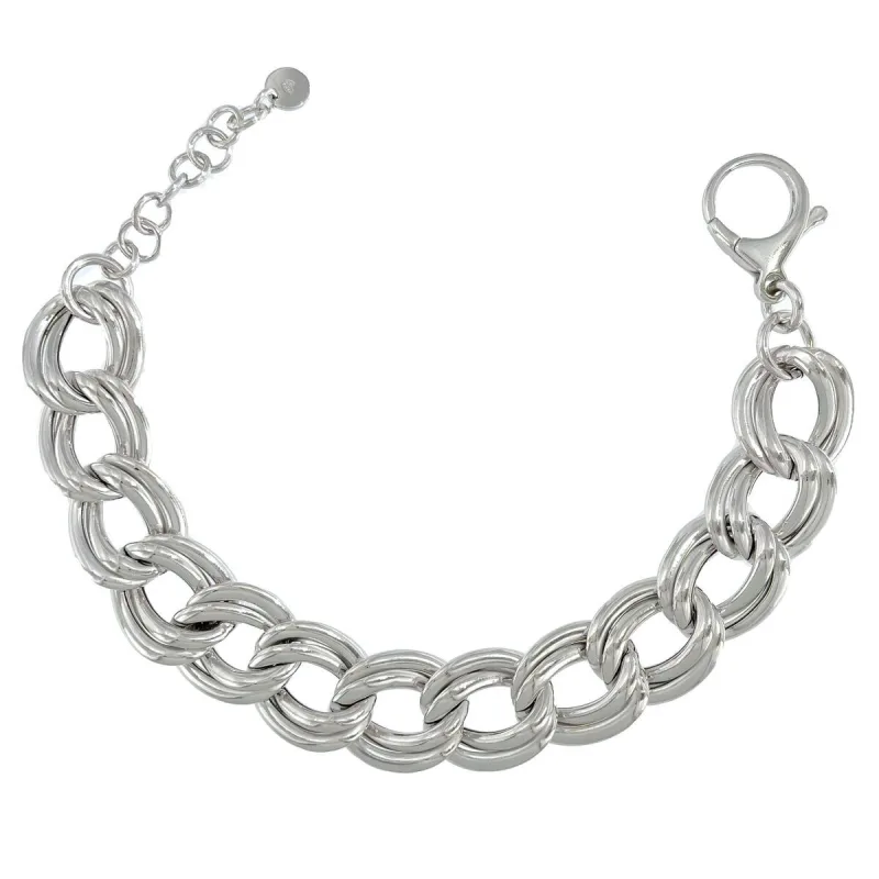 Strieborný náramok twin dĺžka náramku 18+3cm