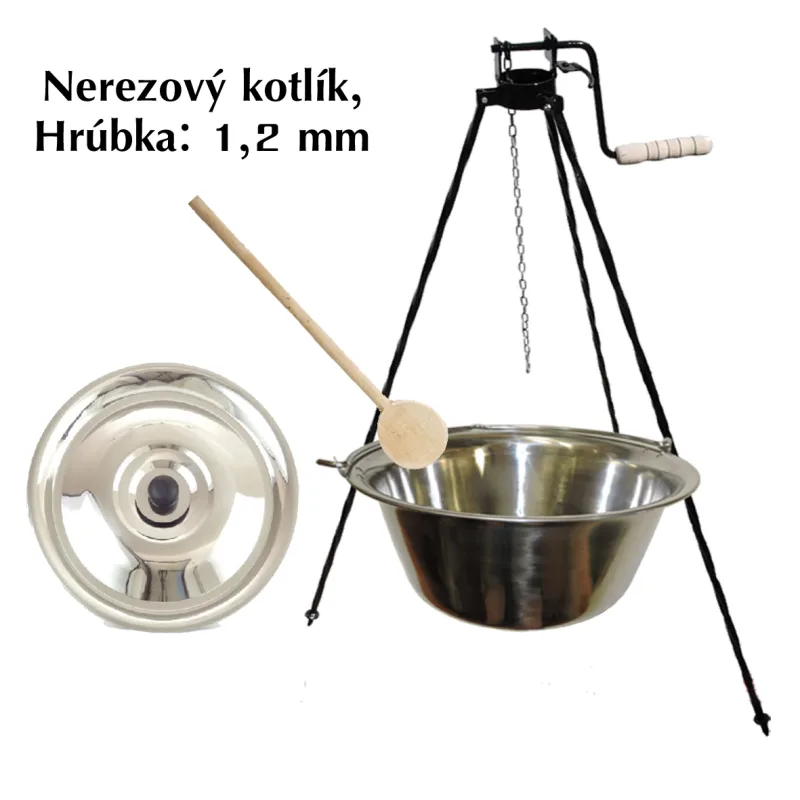 Nerezový hrubý kotlík s trojnožkou | ikotliky.sk