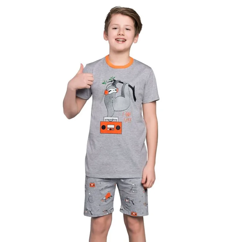 Chlapčenské pyžamo Bafi sivé 146/152