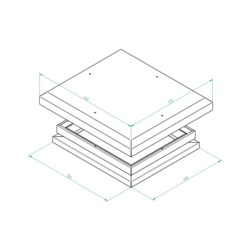 TRITON Kryt ventilační jednotky IP5X, montáž na redukci RAL7035 RAC-RV-V66-X1