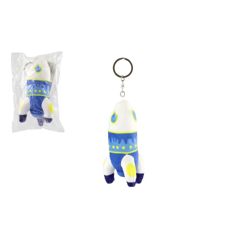 Teddies Prívesok raketa plyš 10x5cm v sáčku