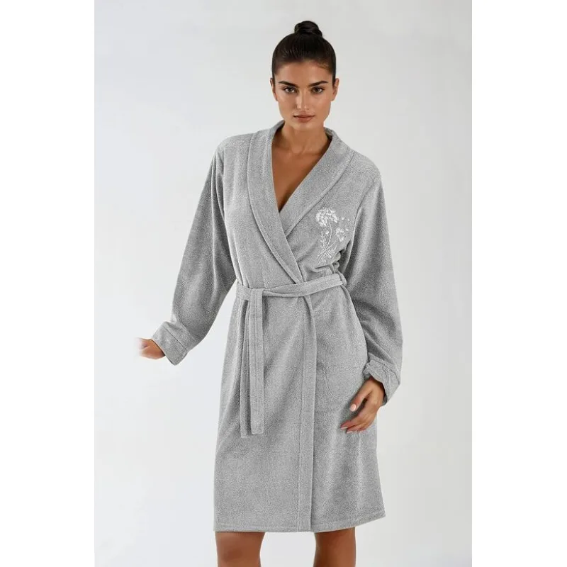 Dámsky župan froté Hannah sivý M