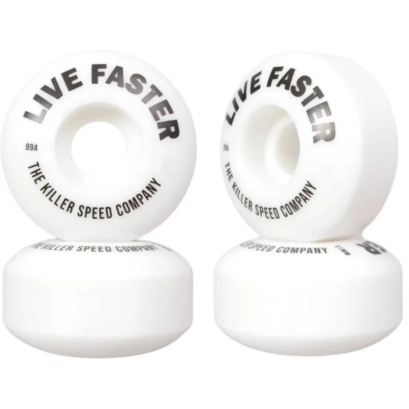 Killer Team Classics Live Faster 99A Kolečka pro skateboard 4-So (52mm|Bílá)