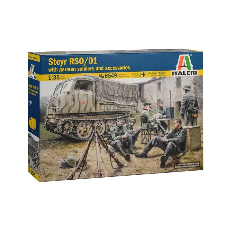 Italeri Model Kit military 6549 - STEYR RSO/01 s NEMECKÝMI VOJAKMI (1:35)