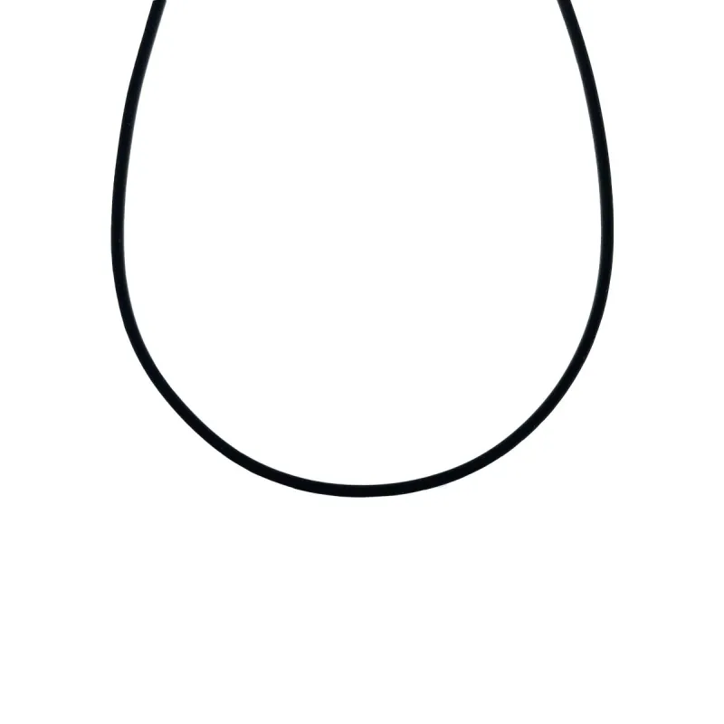 Čierna kaučuková šnúrka 2mm dĺžka retiazky 45cm