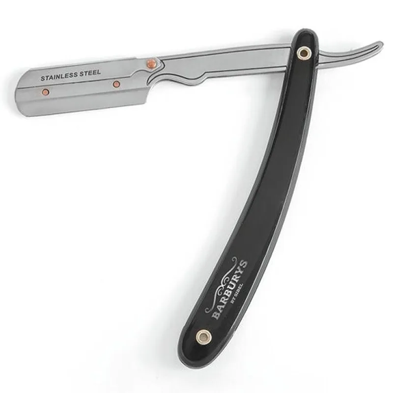 SIBEL BARBURYS Gentlenes Black - profesionálna britva s čiernou plastovou rukoväťou