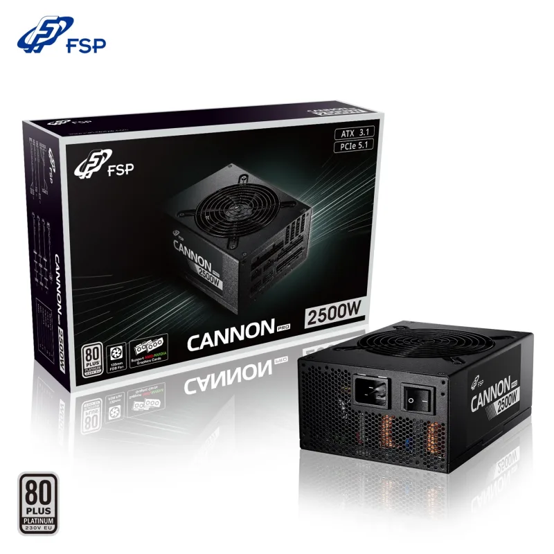 FSP CANNON PRO/2500W/ATX 3.1/80PLUS Platinum 230V EU/Modular/Retail PPA25A0102