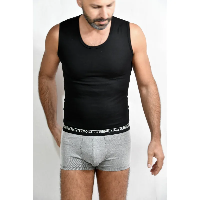 Boxerky funkčné pánske TERMO intima s bavlnou - M, sivá
