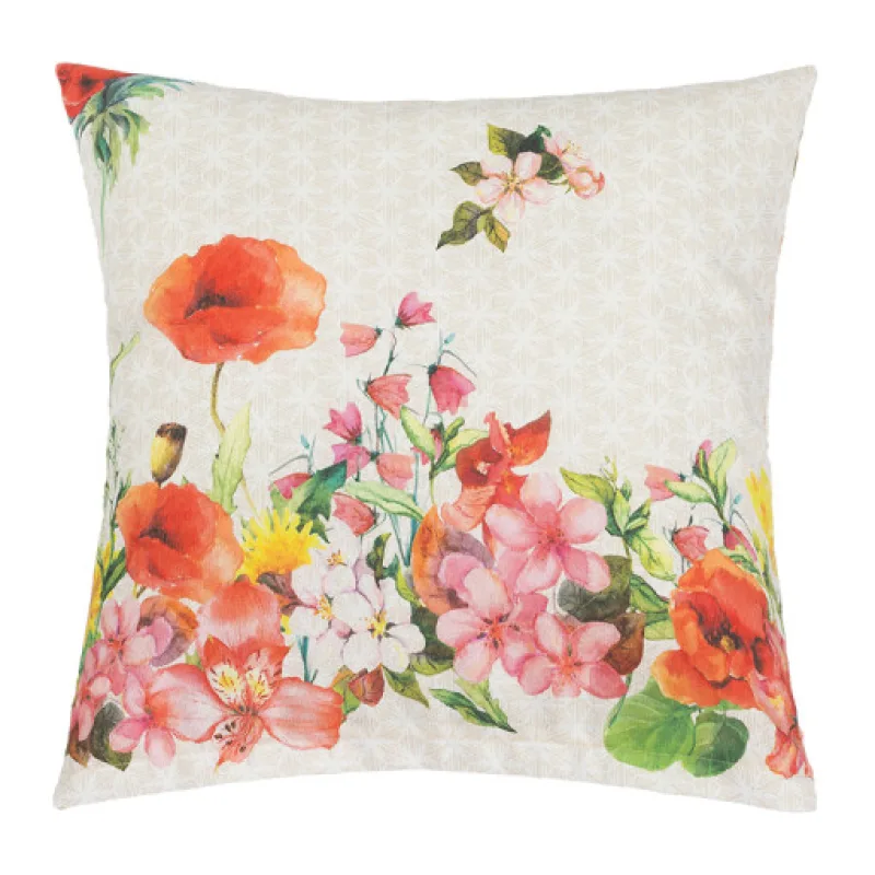 Bellatex Polštářek EMA, Kvítí letní růžová - 45x45 cm