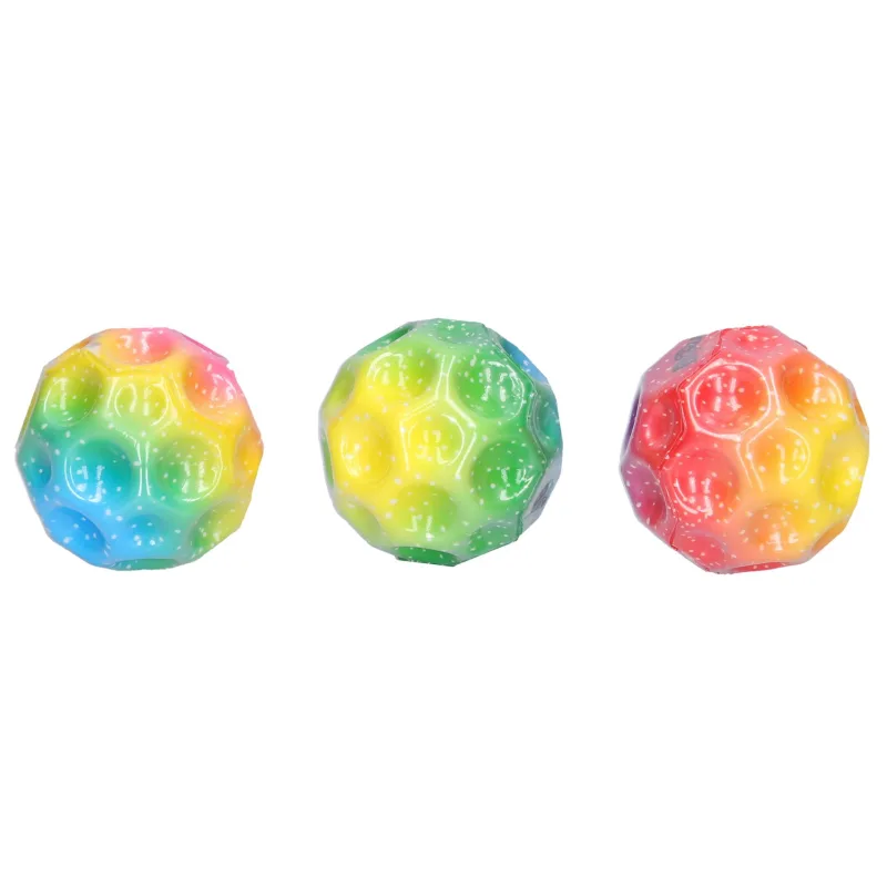 Wiky Loptička extrémne skákací meteorit pena 6cm dúhový