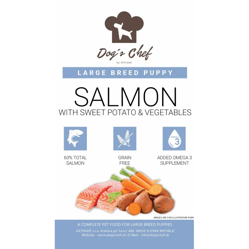 Dog's Chef Dog’s Chef SALMON WITH SWEET POTATO AND VEGETABLES Puppy Large Breed 15 kg