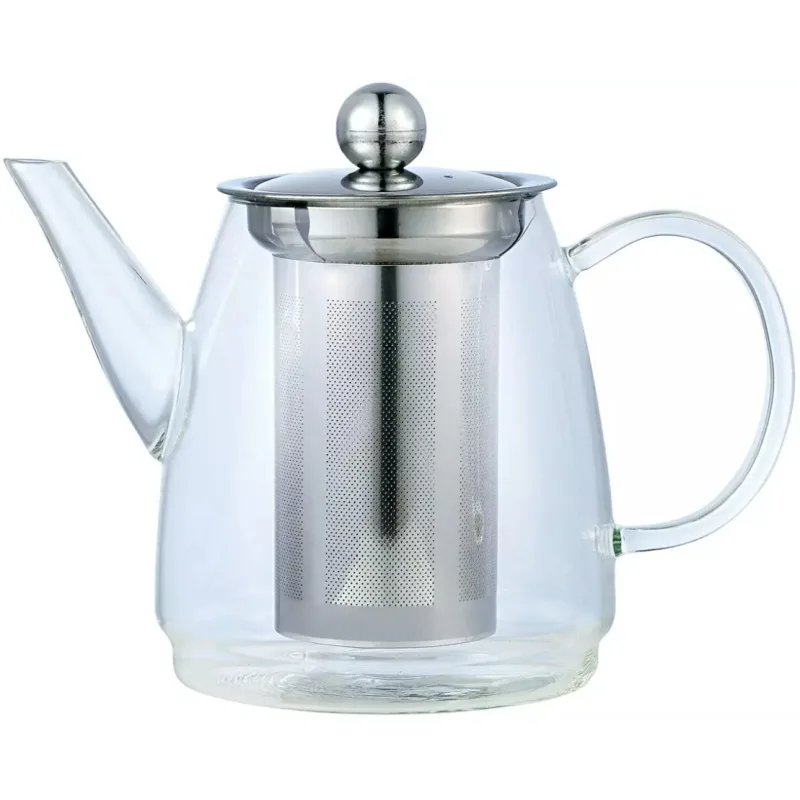 Zaparovacia kanvica na čaj a kávu King Hoff KH-4842 – sklenená 0,6L s nerezovým filtrom