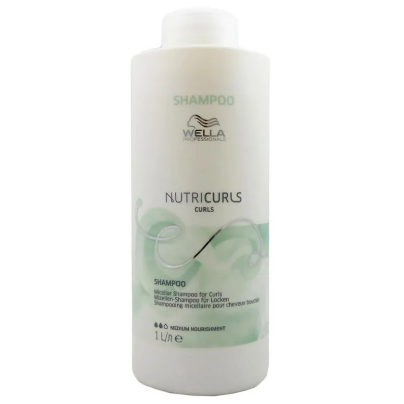WELLA Nutricurls Curls Shampoo Medium 1000ml - micelárny šampón pre kučeravé vlasy