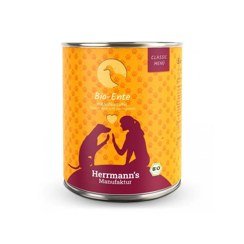 Herrmanns BIO Kačacie mäso a batáty, konzerva 6x 800 g