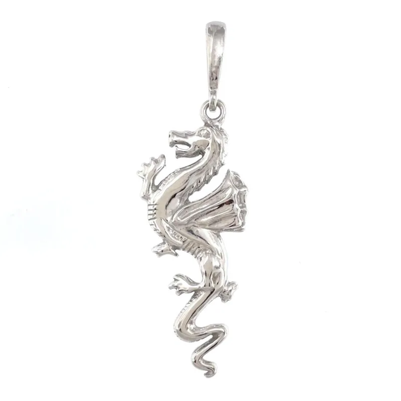 Strieborný prívesok drak