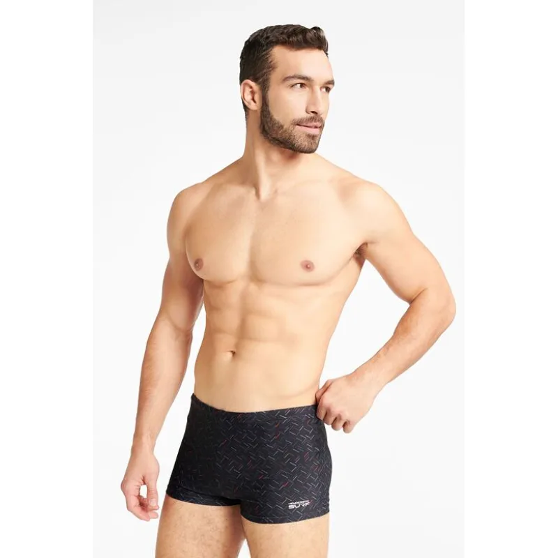 Pánske plavky Globe čierne so vzorom XXL