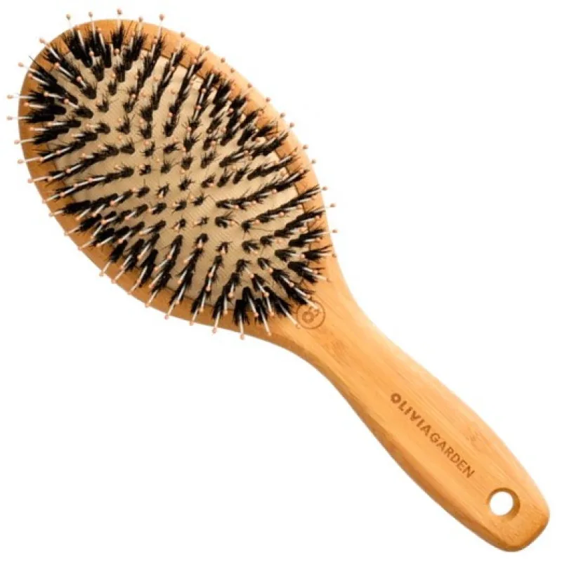 OLIVIA GARDEN Detangle Combo M - Bambusová kefa s diviačími štetinami 80 x 235mm