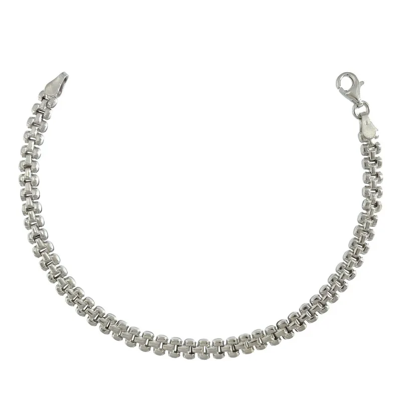 Strieborný náramok agganciato dĺžka náramku 17cm